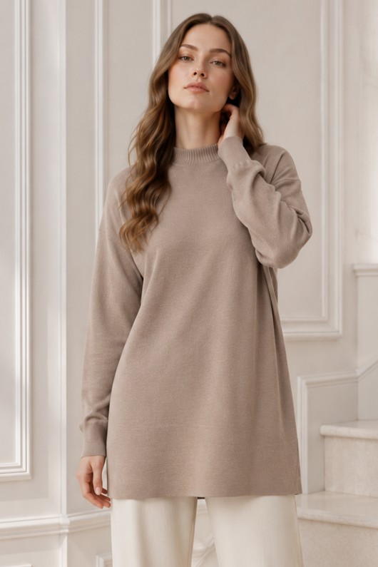 Triko Tunik R7183 Vizon