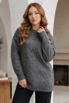 Desenli Triko Kazak R4514 Antrasit