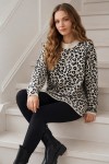Leopar Desenli Tunik R7185 Ekru Leopar Desenli Tunik R7185 Ekru