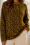 Leopar Desenli Tunik R7185 Yağ Yeşili
