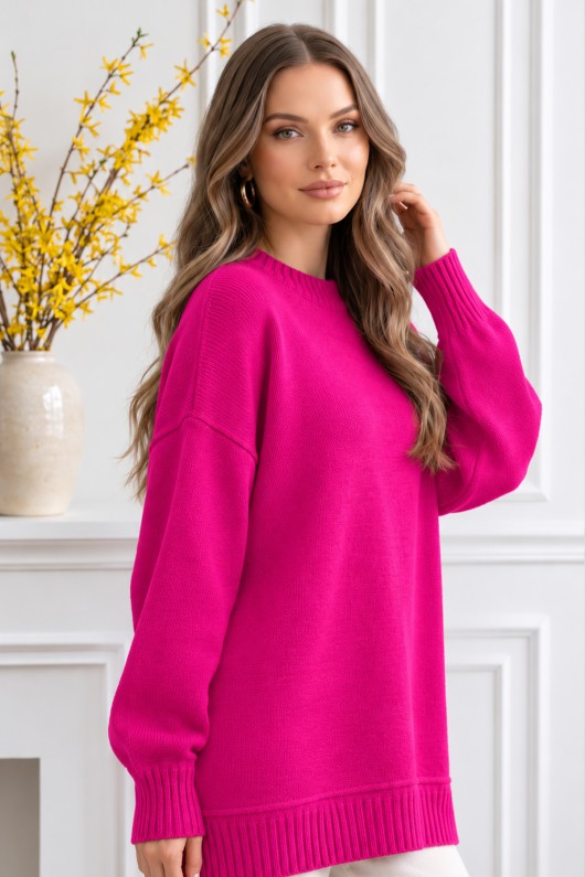 Triko Tunik R4517 Fuşya
