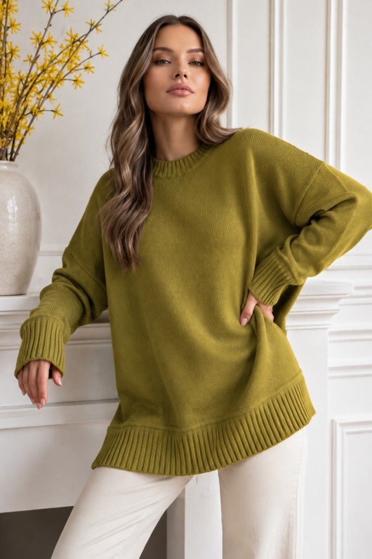 Triko Tunik R4517 Yağ Yeşili