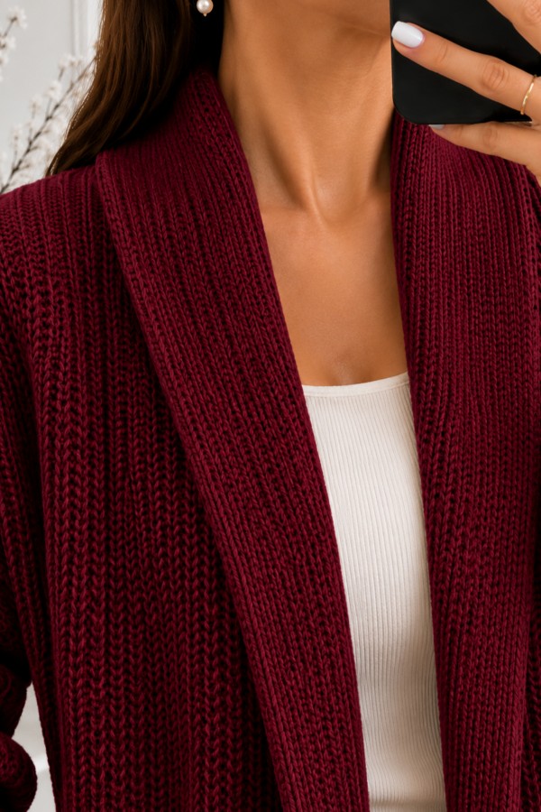 Cepli Triko Hırka R4596 Bordo