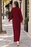 Taş İşlemeli Triko Elbise K3071 Bordo Taş İşlemeli Triko Elbise K3071 Bordo