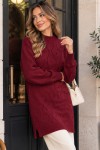 İnci İşlemeli Triko Kazak K6036 Bordo