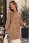 İnci İşlemeli Triko Kazak K6036 Camel