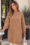 İnci İşlemeli Triko Kazak K6036 Camel