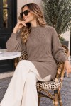 İnci İşlemeli Triko Kazak K6036 Vizon İnci İşlemeli Triko Kazak K6036 Vizon
