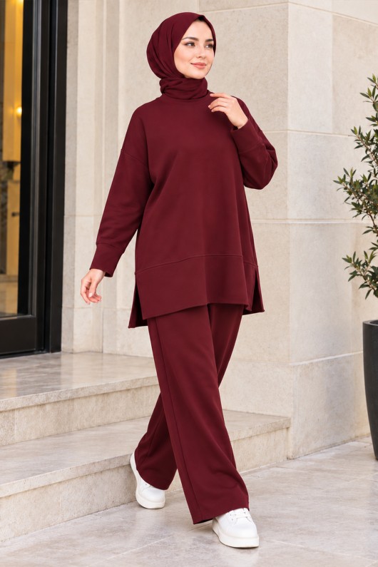 Salaş Kesim İkili Takım N8322 Bordo
