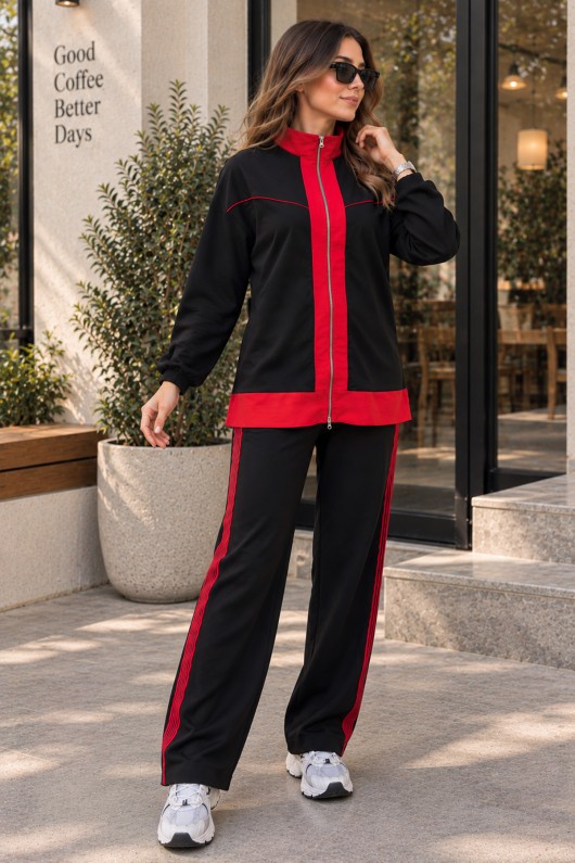 Basic Fermuarlı Takım N8320 Siyah