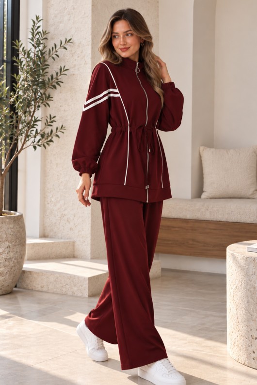 Biyeli Spor İkili Takım N8290 Mürdüm Biyeli Spor İkili Takım N8290 Mürdüm