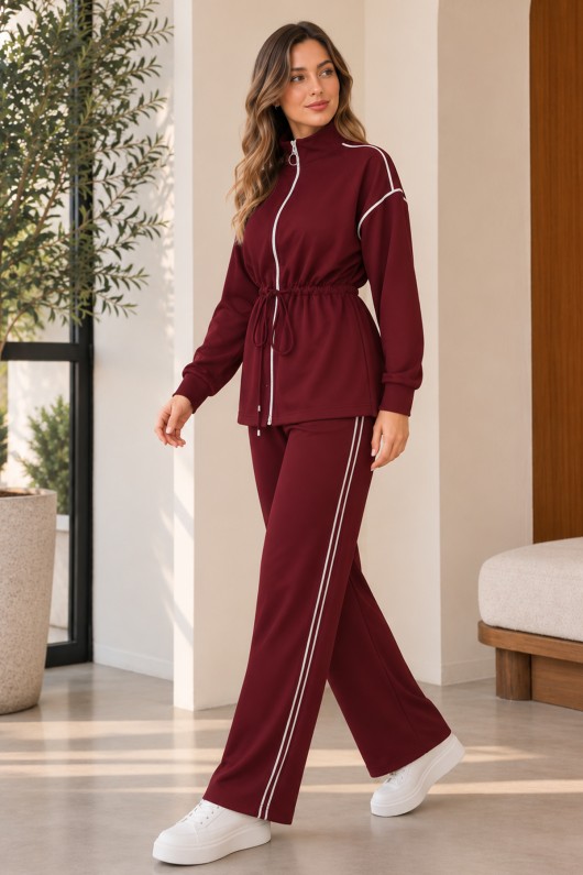 Fermuarlı Modal İkili Takım N8291 Mürdüm Fermuarlı Modal İkili Takım N8291 Mürdüm